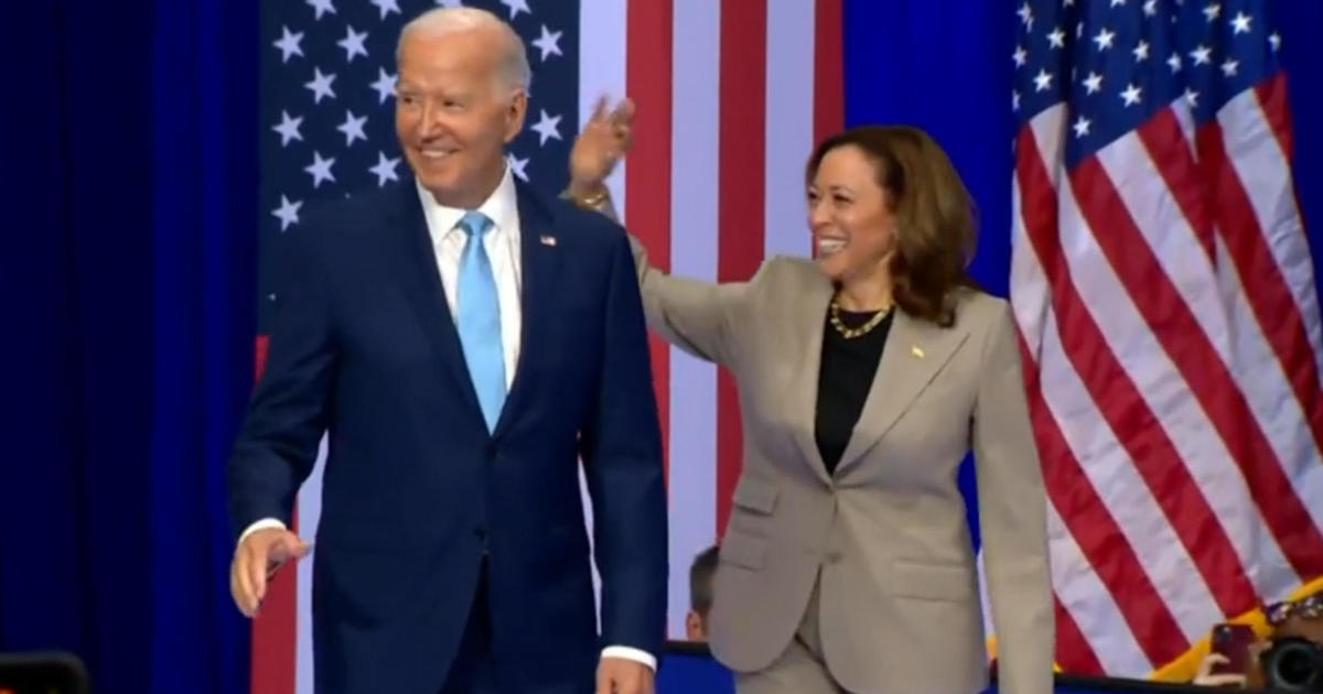 Biden, Harris hold first joint event since Biden left race