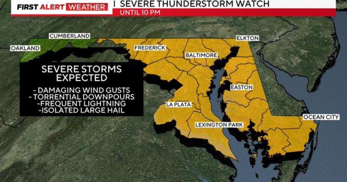 Weather in Maryland: Severe weather warning until 10 p.m.