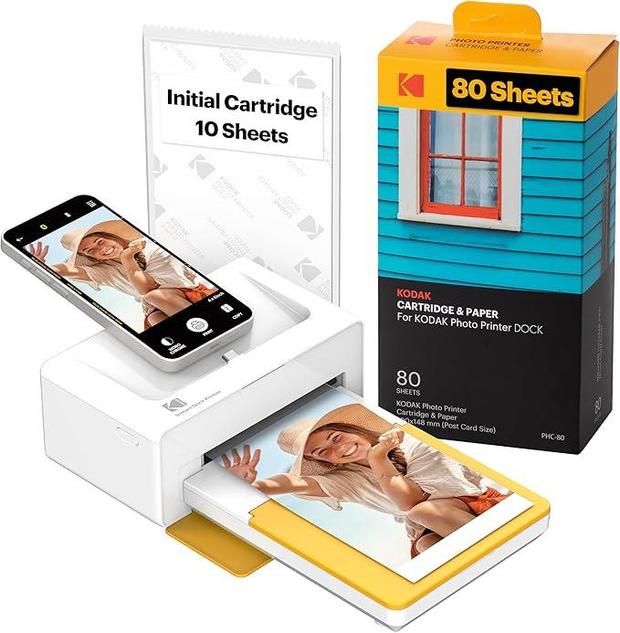 KODAK Dock Plus 4PASS Instant Photo Printer 