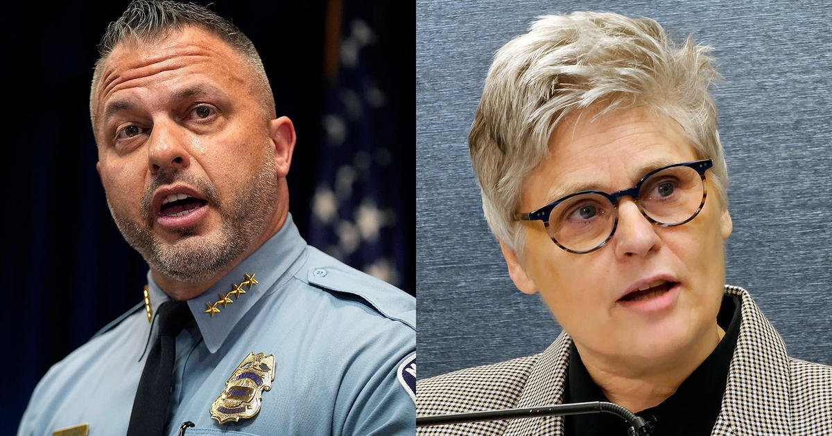 After four children were shot in a stolen car, the Minneapolis police chief and the Hennepin County prosecutor exchange blame