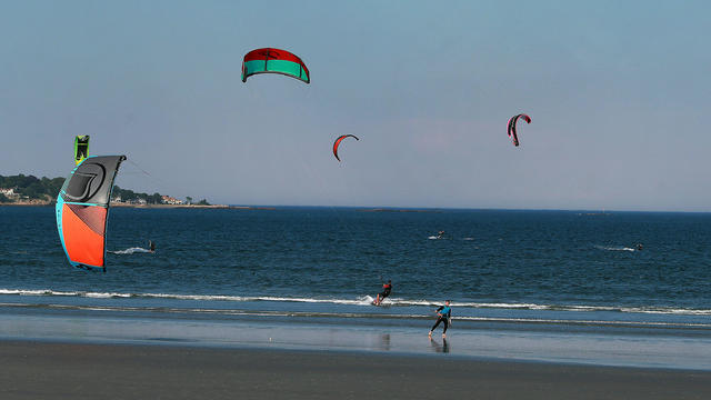 Kiteboarders In Nahant, MA 