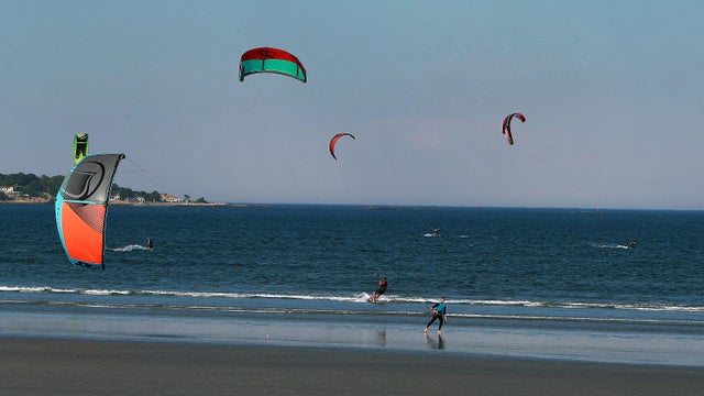 Kiteboarders In Nahant, MA