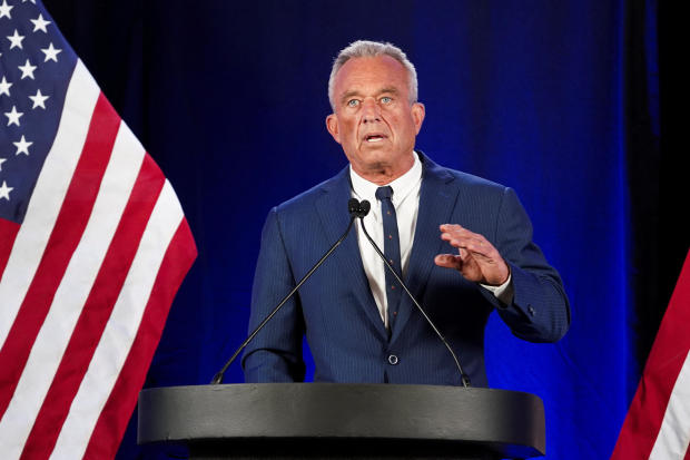 Robert F. Kennedy Jr. makes an announcement on the future of his campaign in Phoenix, Arizona, on Aug. 23, 2024. 