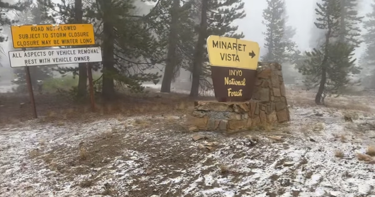 In California, rare snowfalls occur in the Sierra Nevada mountains near Mammoth in August