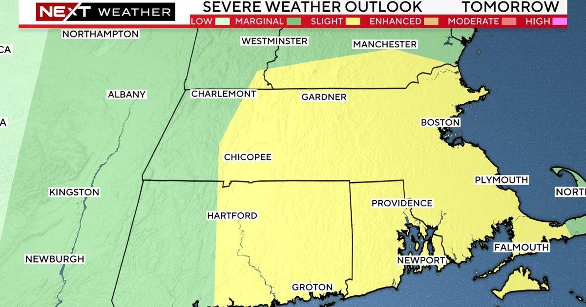 Thunderstorms on Monday could bring flooding and hail across New England