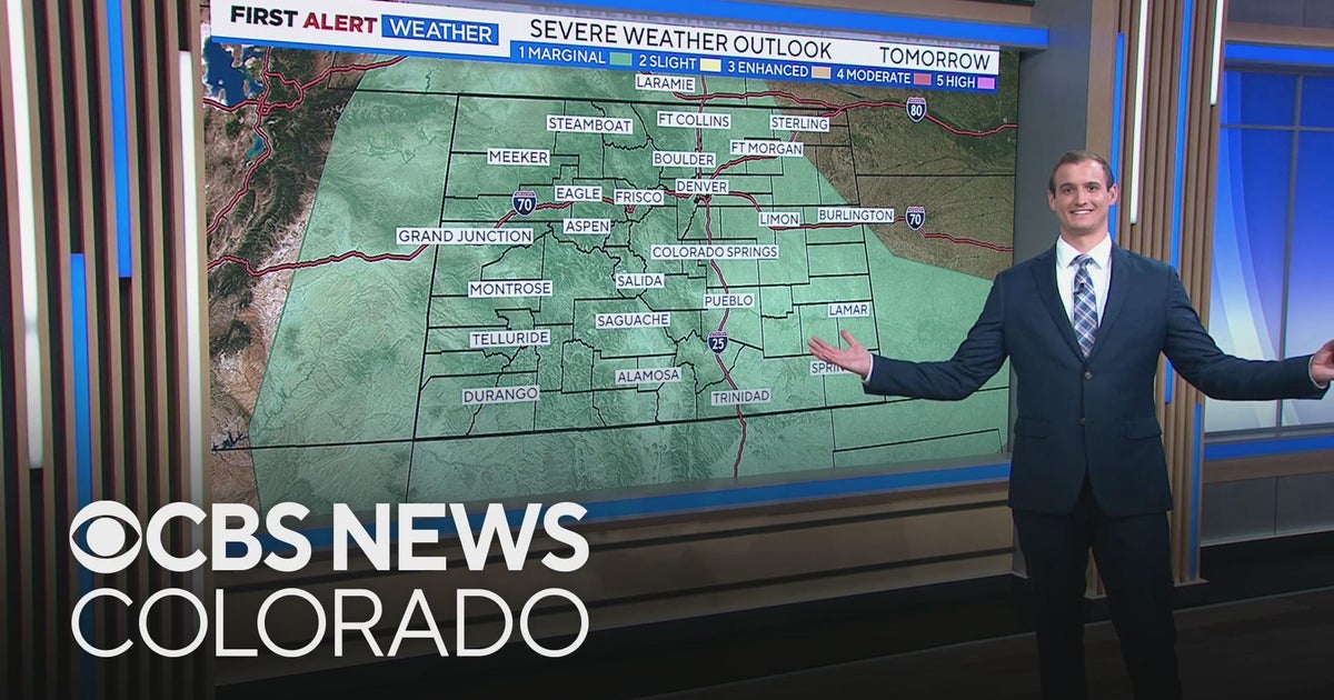 Stray showers and storms tomorrow across Denver - CBS Colorado