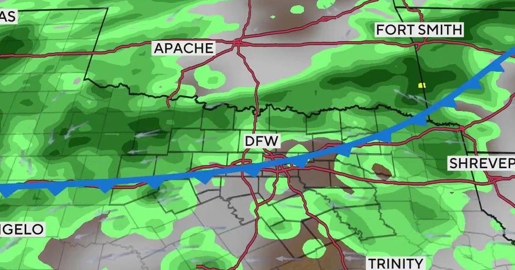 Weak front will soon move into North Texas - CBS Texas