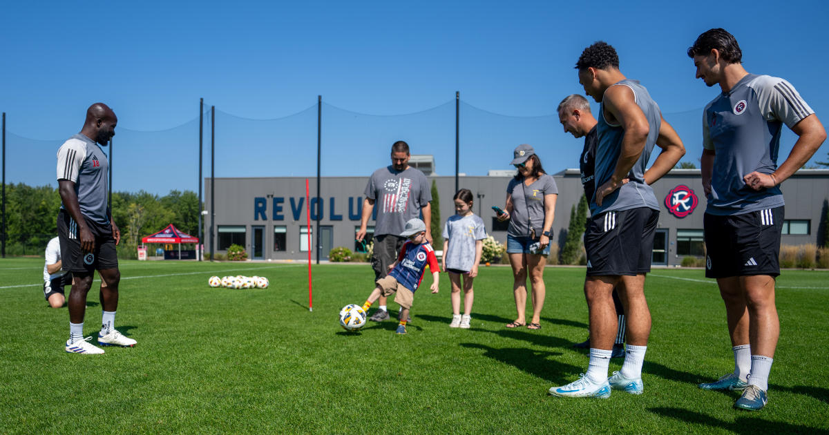 Revolution welcomes young fan who helped design jerseys for Fight Childhood Cancer game