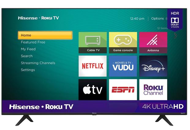 Hisense 58" Class 4K UHD LED LCD Roku Smart TV HDR R6 Series 58R6E3 