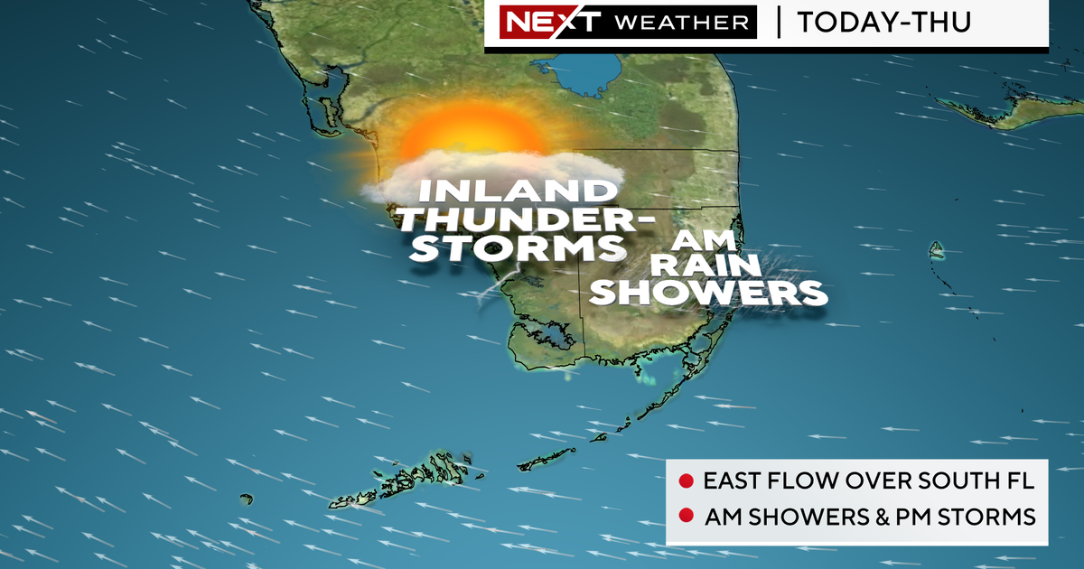 Passing showers and storms throughout the day across South Florida Passing showers and storms throughout the day across South Florida