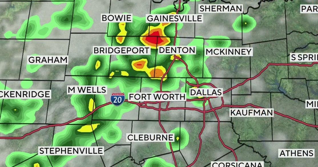 Rain chances increase as cold front moves into North Texas - CBS Texas