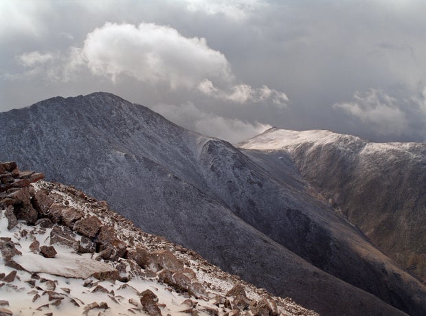 Tempestade de neve sobre o Monte Shavano Colorado