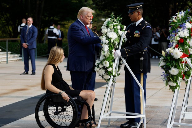 Donald Trump Attends Wreath Laying Ceremony At Arlington National Cemetery