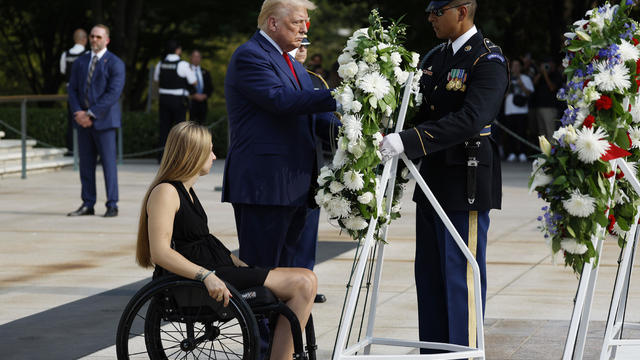 Donald Trump Attends Wreath Laying Ceremony At Arlington National Cemetery 