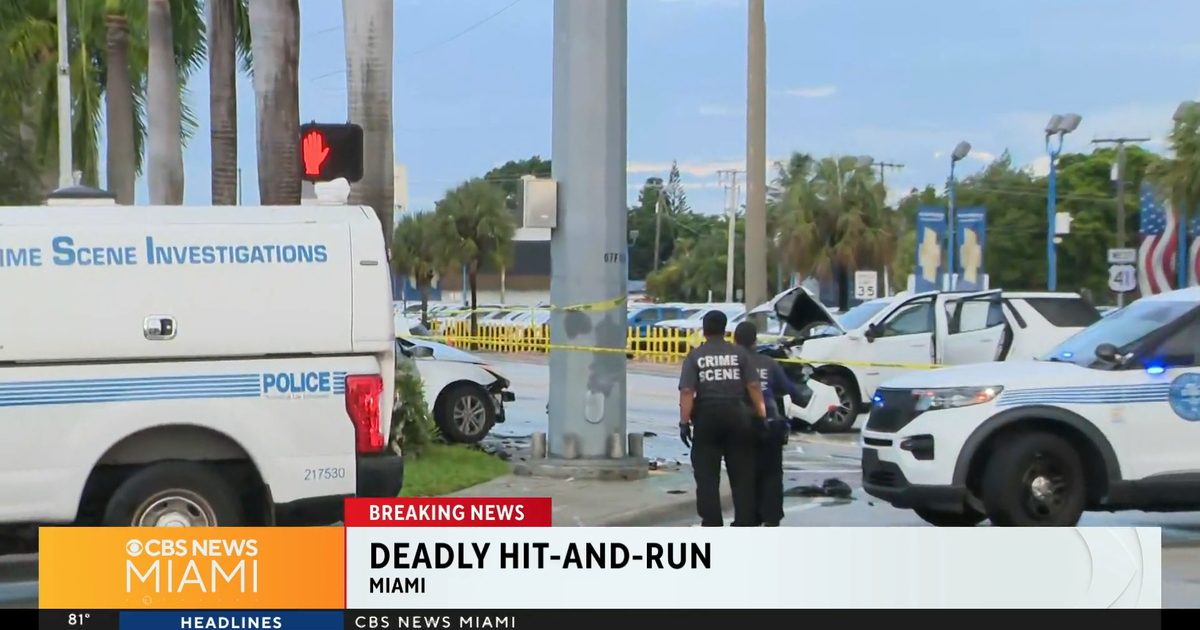 Miami-Dade police investigate deadly hit and run crash on SW 8 Street