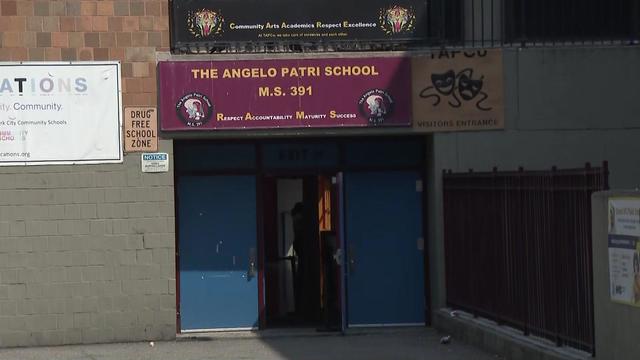 The exterior of Angelo Patri Middle School 