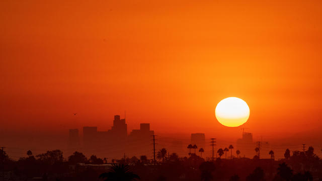 Heat Advisory Sunrise over Los Angeles 