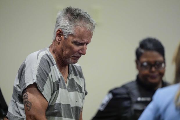 Colin Gray, 54, the father of Apalachee High School shooter Colt Gray, 14, enters Barrow County court for his first appearance, Sept. 6, 2024, in Winder, Georgia. 