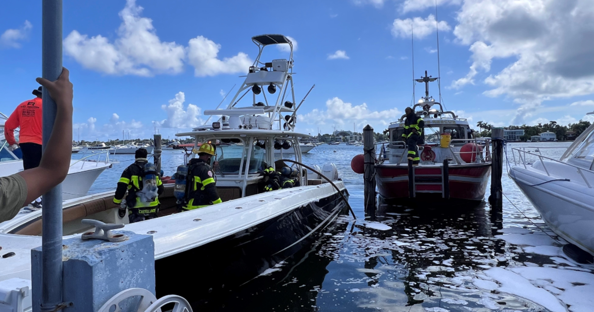 Miami Fire-Rescue puts out boat fire at Miami Outboard Club