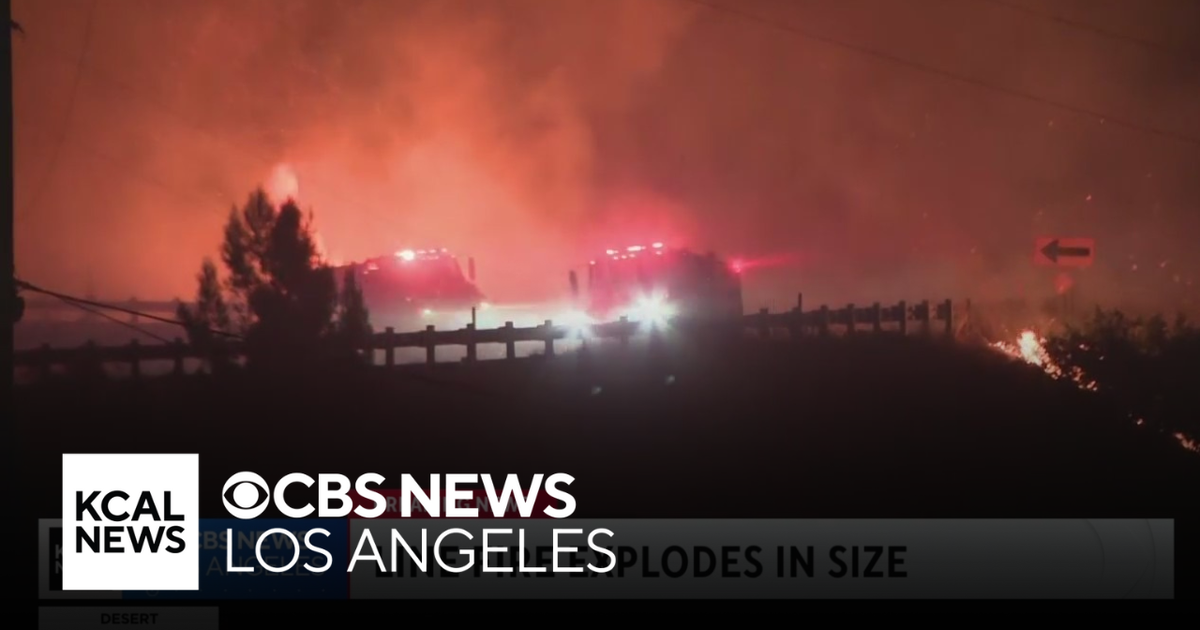 Emergency crews continue response to massive Line Fire - CBS Los Angeles