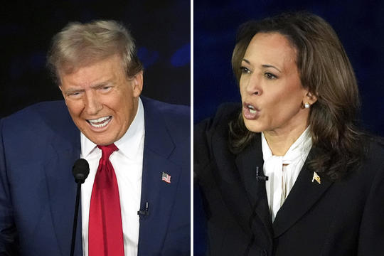 Former President Donald Trump and Vice President Kamala Harris at their debate 