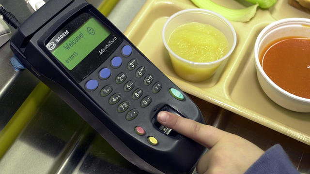 Students Using Fingerprints to Buy Lunch 