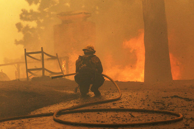 Line fire in Running Springs, CA. 