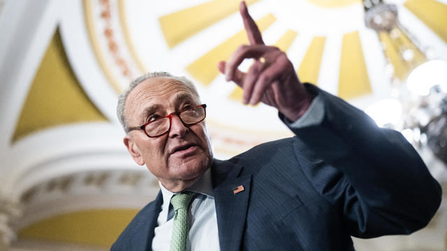 Senate Majority Leader Charles Schumer conducts a news conference after the senate luncheons in the U.S. Capitol on Tuesday, September 10, 2024. 