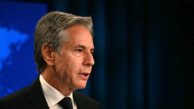 Secretary of State Antony Blinken speaks to the press at the State Department in Washington, D.C., on Sept. 13, 2024. 