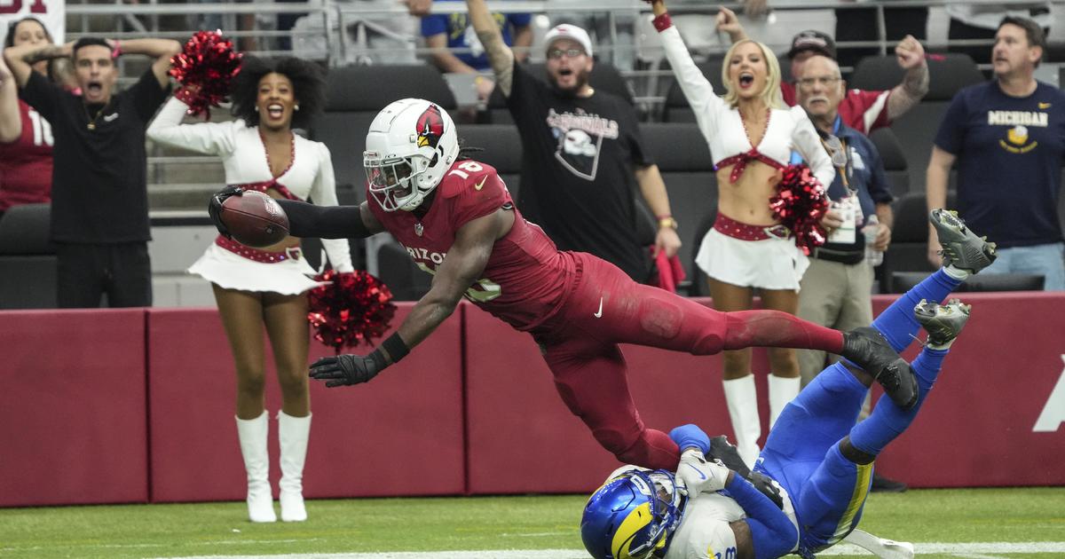 Marvin Harrison Jr. catches the first two NFL touchdowns and the Cardinals roll over the Rams 41-10