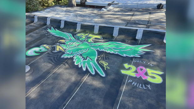 Scott the Roofer Eagles mural 