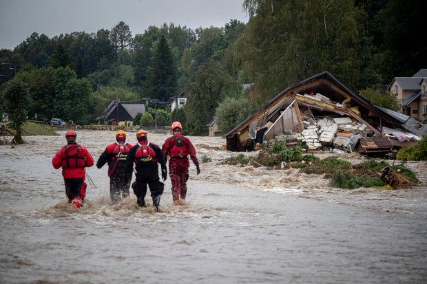 Heavy Rain Sweeps Central Europe