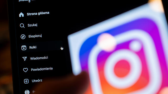 In this photo illustration, the Instagram logo seen 