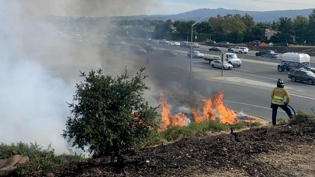 San Jose vegetation fire 