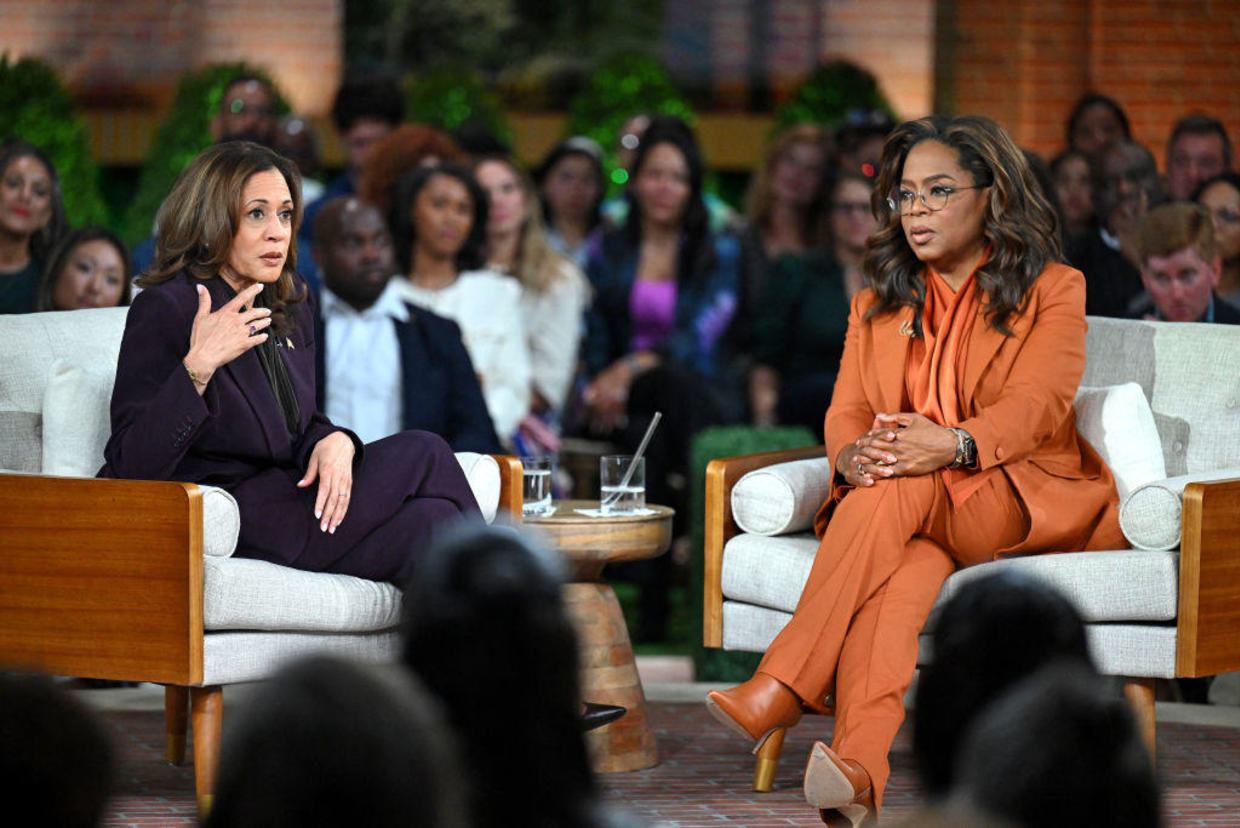 Kamala Harris, Oprah Winfrey hold Michigan campaign event in talk show