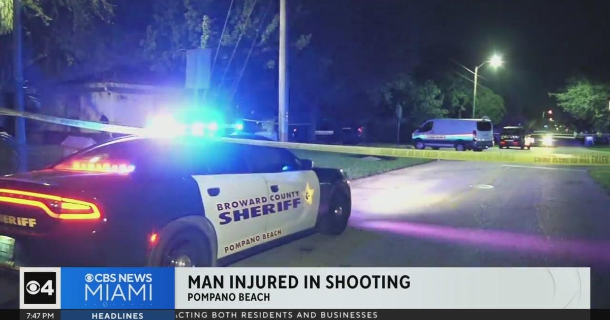 Man hospitalized after Pompano Beach shooting - CBS Miami