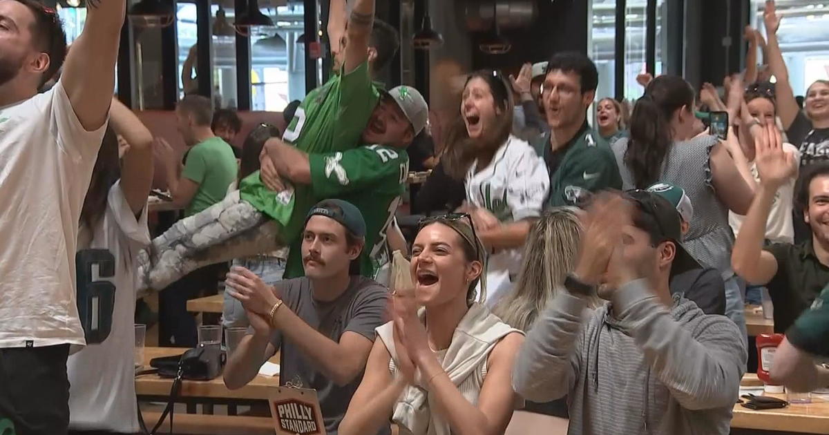 Philadelphia Eagles fans celebrate thrilling win against New Orleans Saints