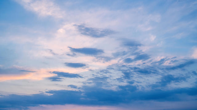 Clouds in the sky in sunset 