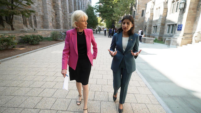 Lesley Stahl and Lina Khan 