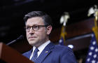 Speaker of the House Mike Johnson speaks during a news conference after a House Republican Caucus meeting at the U.S. Capitol on September 24, 2024 in Washington, DC. 