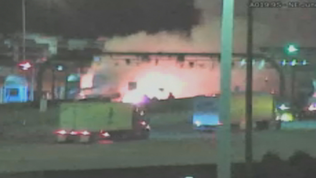 Fire on I-476 in Plymouth Meeting 