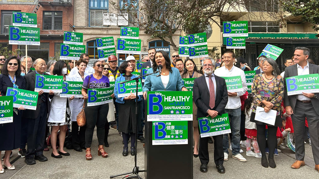 Rivals in SF mayor's race rally for $390M public health bond on November ballot