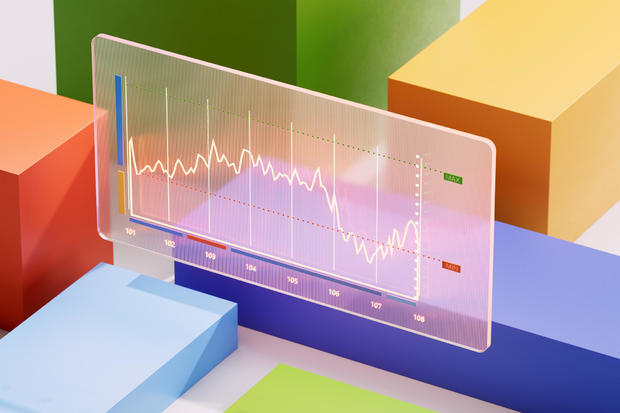 Digital Finance Evolution. Innovative Fintech Technology. Visualizing Financial Investment. Stock Market Trading Monitor 