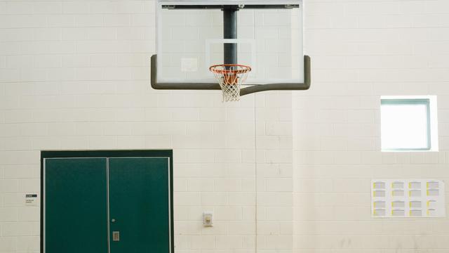 A basketball hoop 