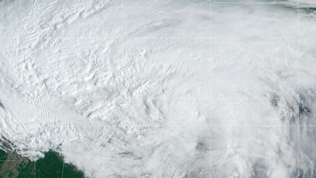 Tropical Storm Helene is seen over the U.S. in a satellite photo captured at 9:30 a.m. EDT, Sept. 27, 2024. 