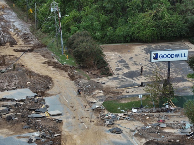 Aftermath of Hurricane Helene in North Carolina