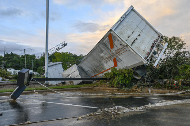 Aftermath of Hurricane Helene in Asheville 