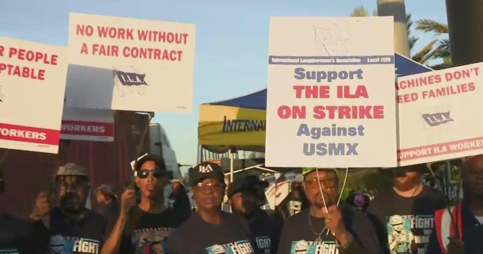 Thousands of longshoremen strike in South Florida demanding higher pay, job protections Thousands of longshoremen strike in South Florida demanding higher pay, job protections