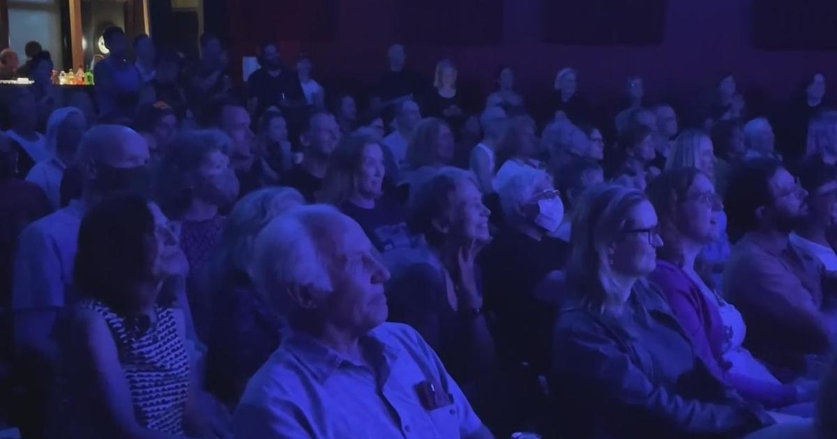 San Francisco voters gather in the Mission District to watch the vice presidential debate