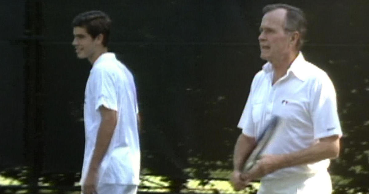 Mornings Memory: President George H.W. Bush plays tennis with Pete Sampras